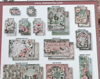 Stamperia House of Roses Card Collection, cards, tags, bookmark