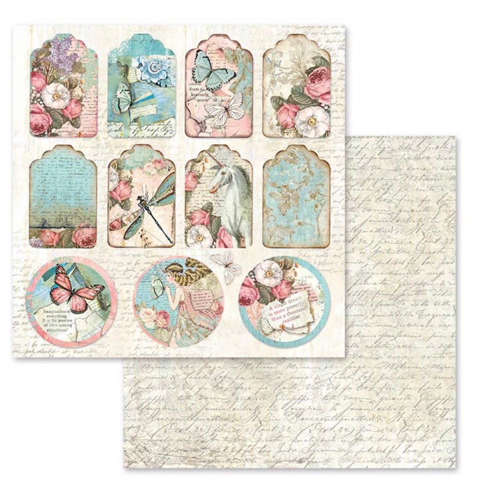 Stamperia Wonderland 12x12 Paper Pad 10 Sheets Double Sided Etsy