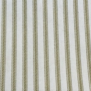 Olijfgroen gestreepte stoffen tijkstroken, met de hand gescheurd, 2,5 x 2,75-3 inch OF fat quarter 18 x 26, naar keuze