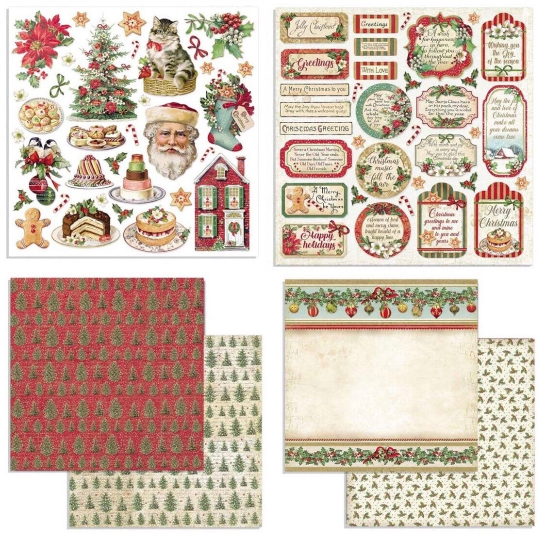 Stamperia CLASSIC CHRISTMAS collection 12x12 papier pad 10 Etsy