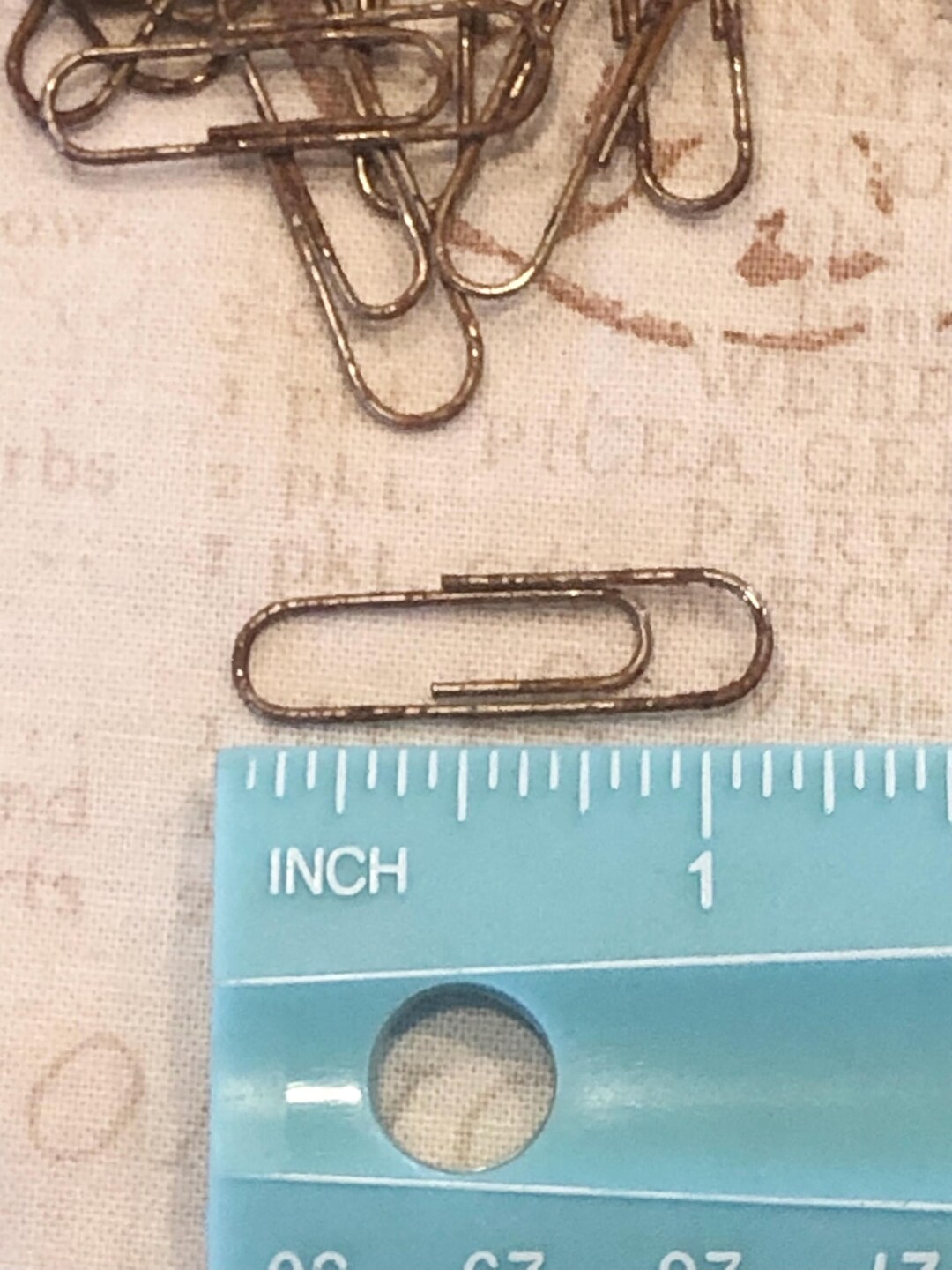 One Inch Paperclip Rusted 1-inch Paper Clips: 50-piece Steampunk Supply - Etsy