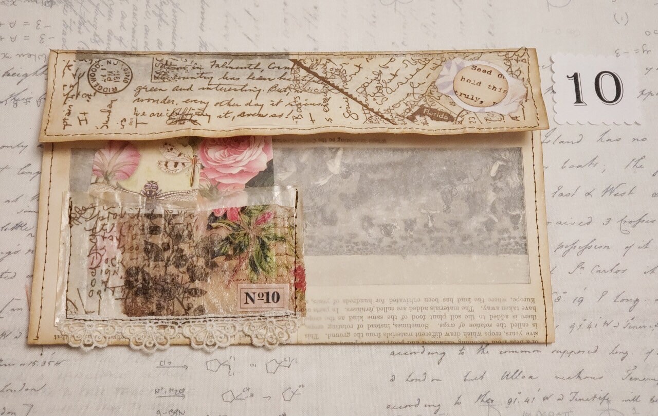 English Garden Envelope Handmade Decoupaged Vintage Etsy