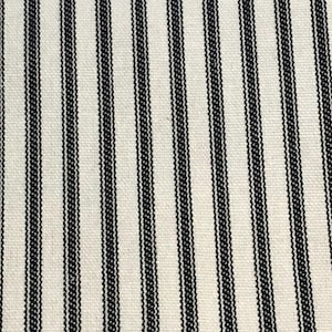 Strisce di tessuto a righe NERE, strappate a mano, 2,5 iarde x 2,75-3 pollici O quarto di grasso 18X26 a scelta