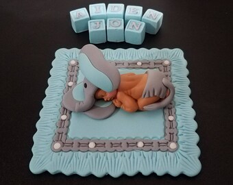 Elephant Baby Shower Cake Topper Etsy