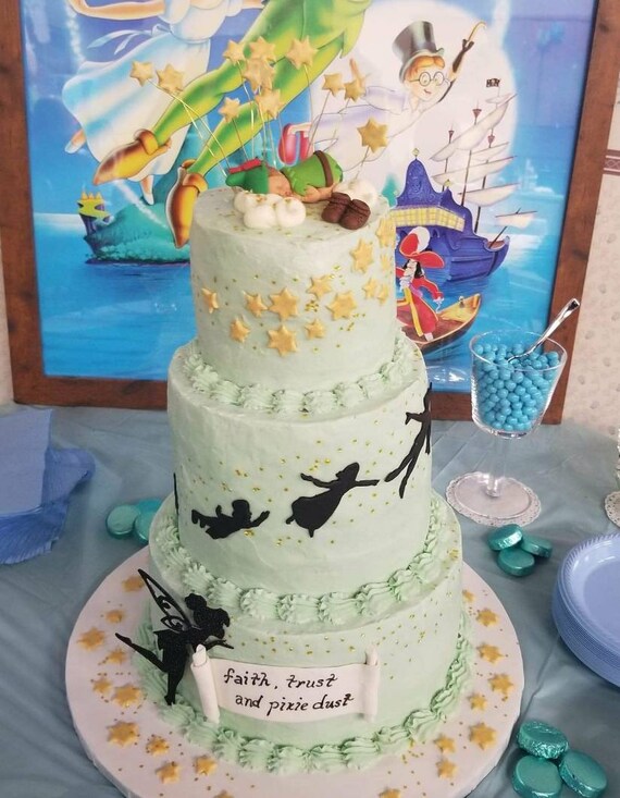 Fondant Peter Pan Baby Cake Topper For Baby Shower Birthday Etsy