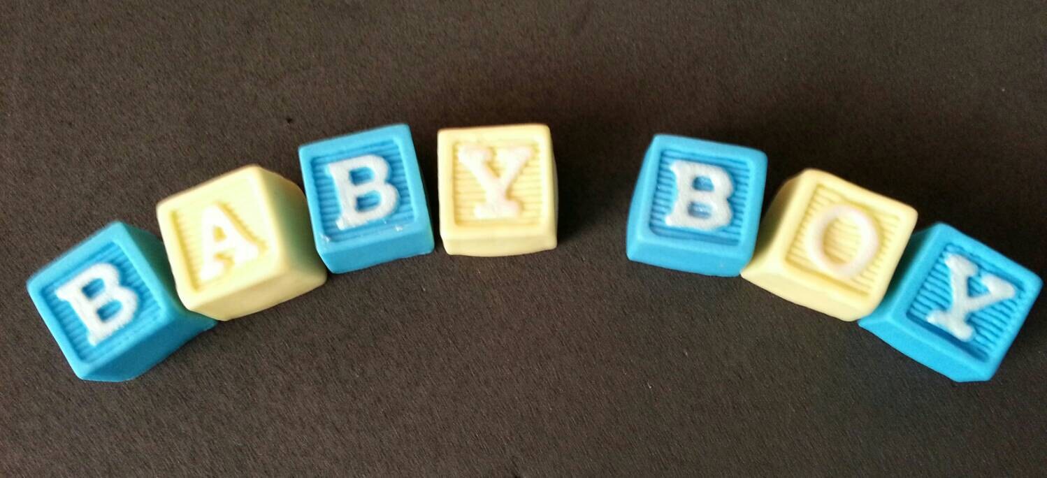 fondant personalized letter blocks cake topper etsy