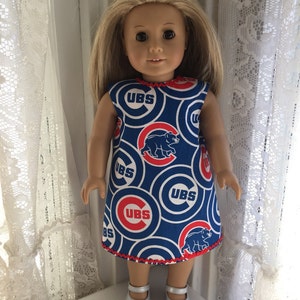 Chicago Cubs dress for 18 inch dolls