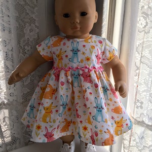 Darling bunnies dress for Bitty Baby dolls