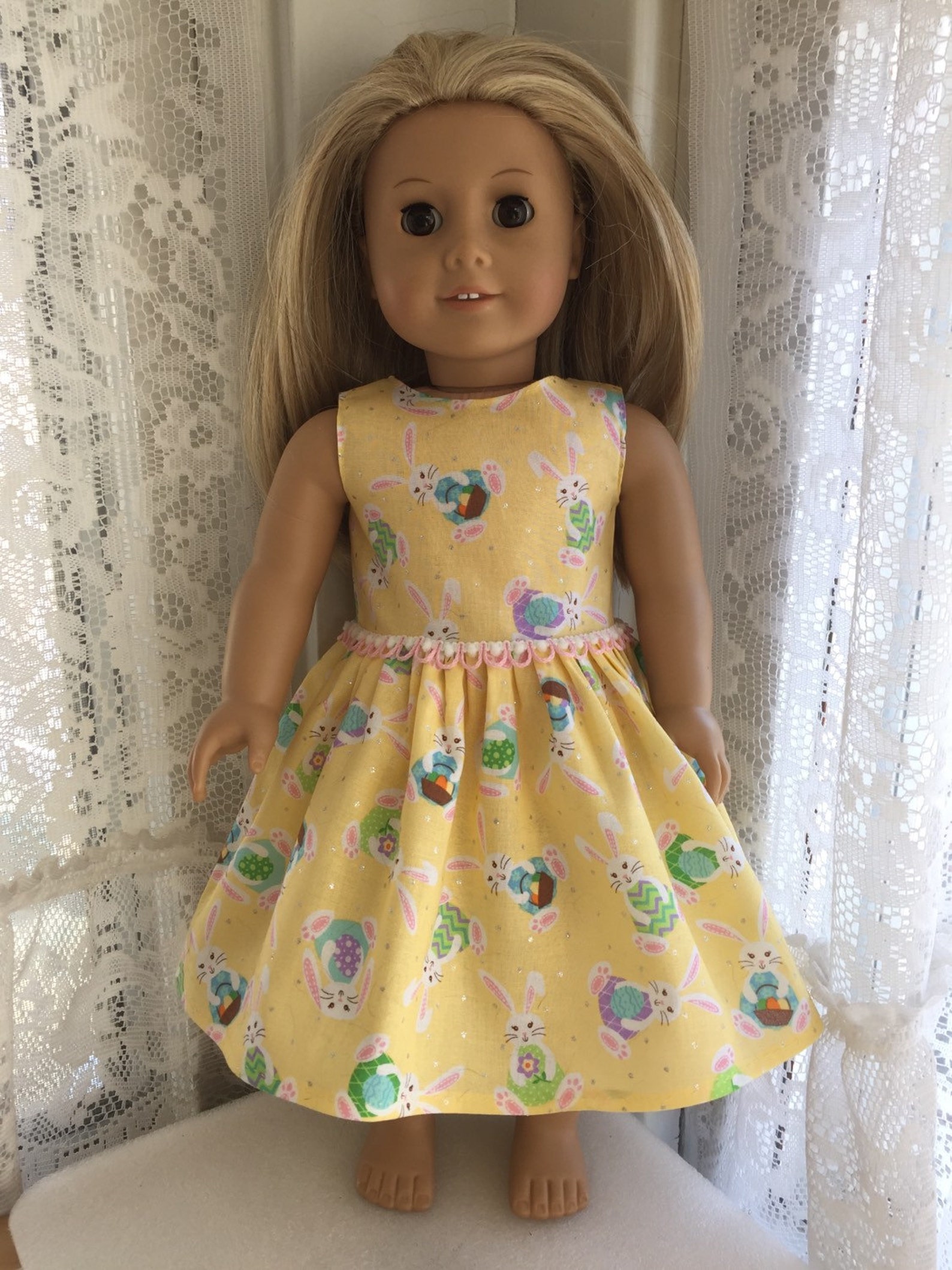 Sunny yellow Easter dress for 18 inch dolls Etsy