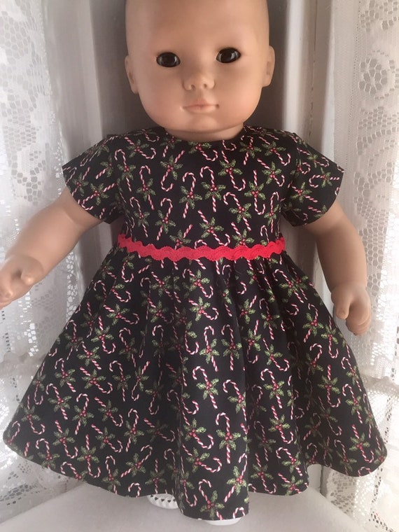 Customized Christmas Candy Cane Sweater Handmade for 15 inch Bitty Baby Doll