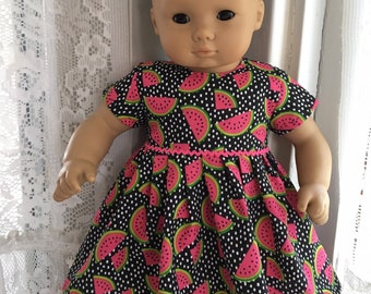 Darling watermelon dress for Bitty Baby dolls