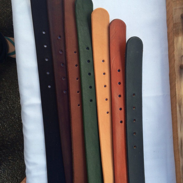 Custom leather belt strap - you choose your size & color