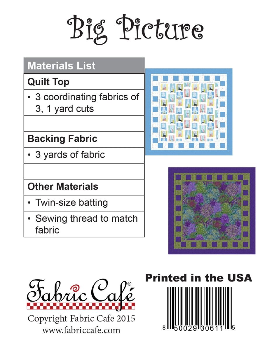 Big Picture 3 Yard Quilt Pattern 91521-3 Sku: 60991 - Etsy