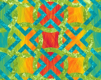 Color Burst - 3348-66 Green - Fran Morgan - 1/4 Yard Price cut continuous - Blank Quilting