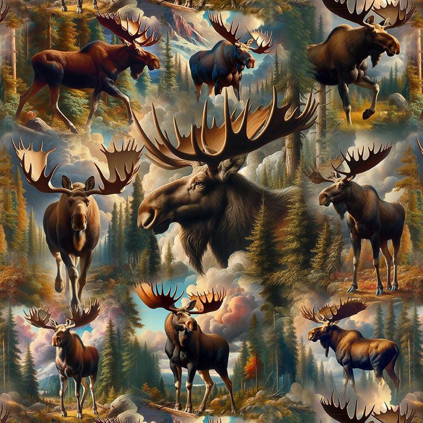 Wilderness Song - 4177-39 - Brown - 1/4 Yard Price cut continuous - Sku: 70050