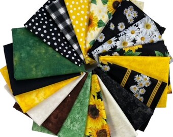 Advice From A Sunflower  - Fat Quarter Bundle - Timeless Treasures - 100% Cotton - Sku: 68763