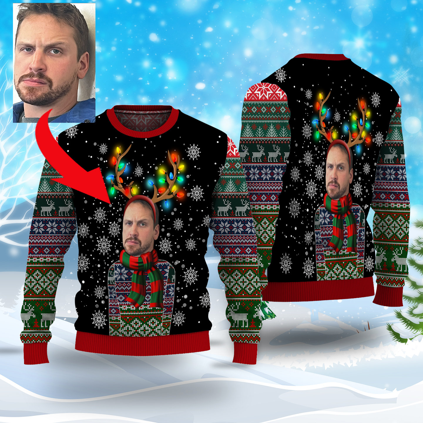 Discover Custom Face Christmas Sweater - Personalized Holiday Apparel