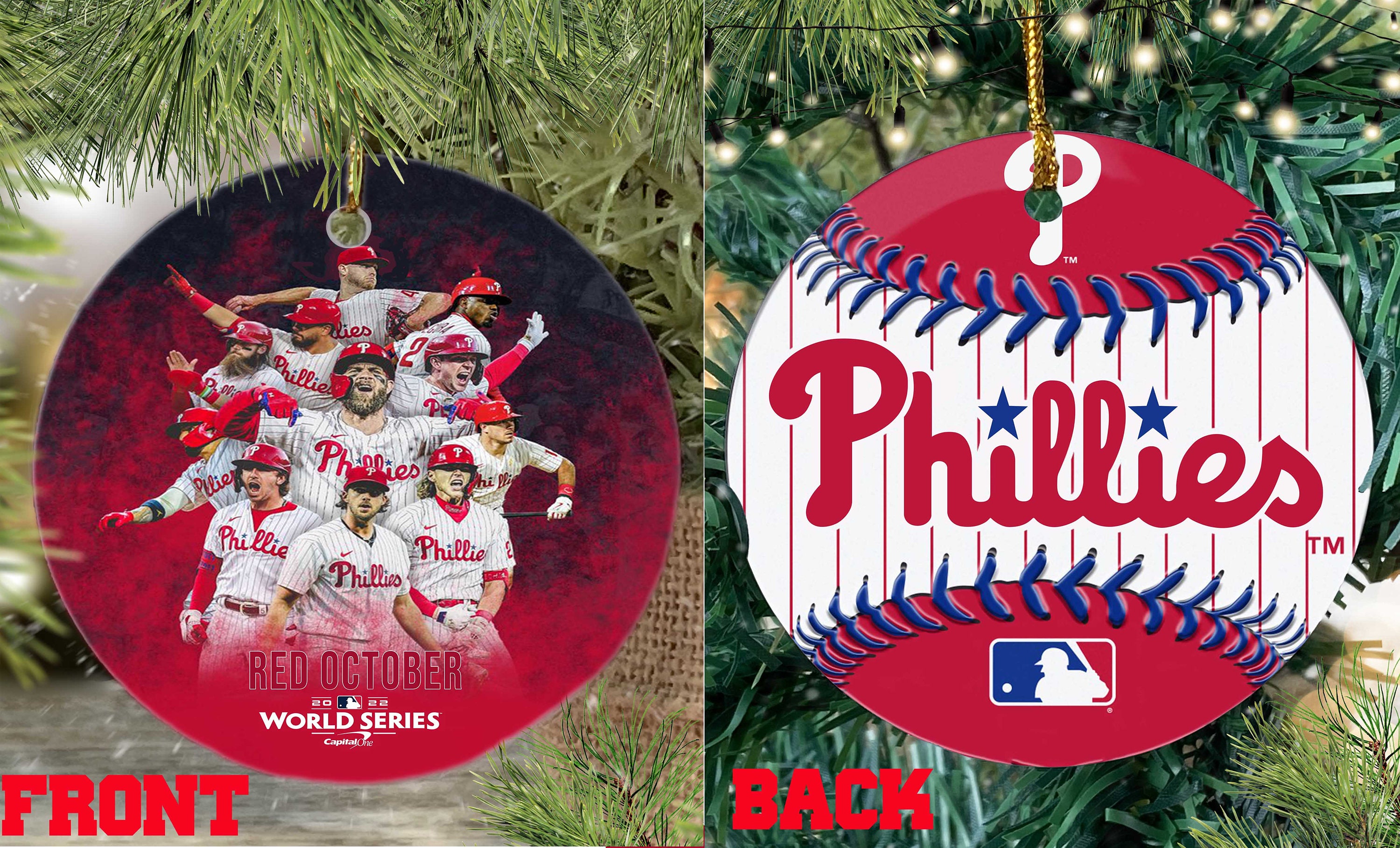 Discover Phil.lies October Red Ornament, Philadelphia Baseball Team
