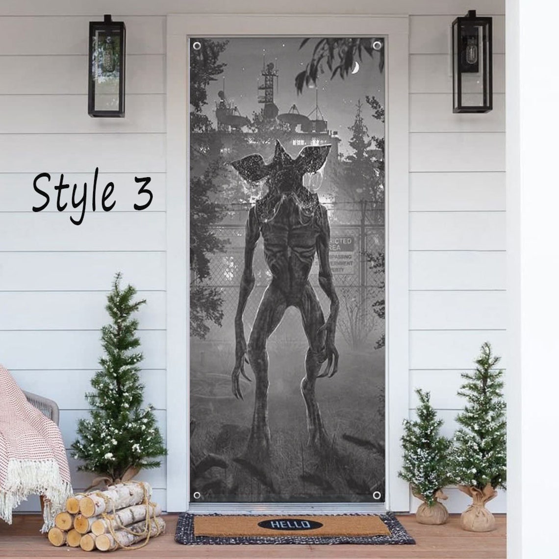 Door Cover Horror Halloween Door Cover Horror Etsy