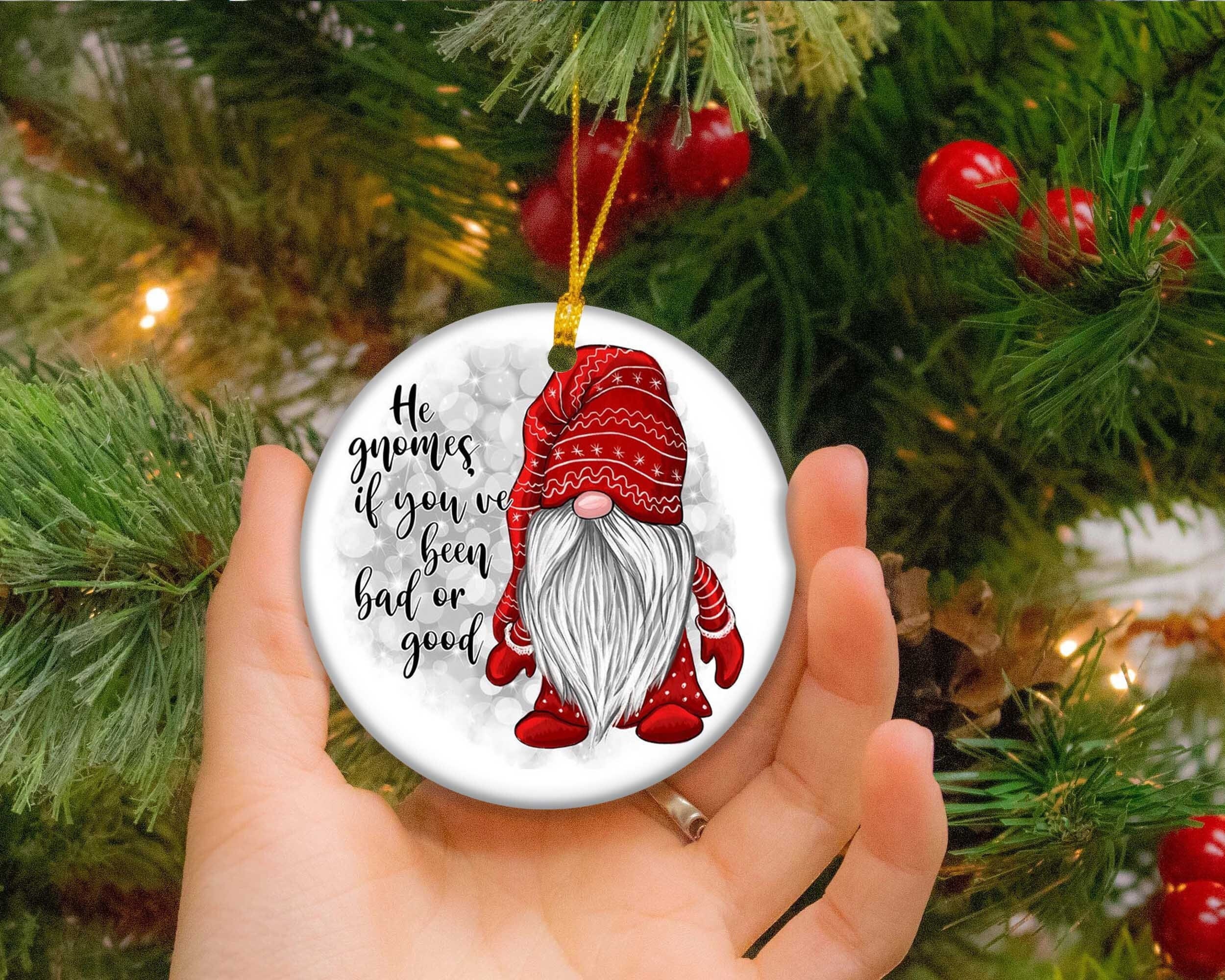 Gnome Family Gift, Good Christmas Ornament, Gnome Christmas