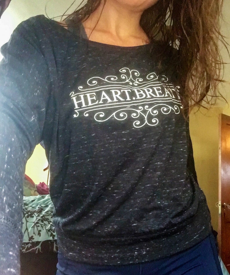 HeartBreath Off-the-Shoulder Insanely Comfy Slouchy Long Sleeve Tee