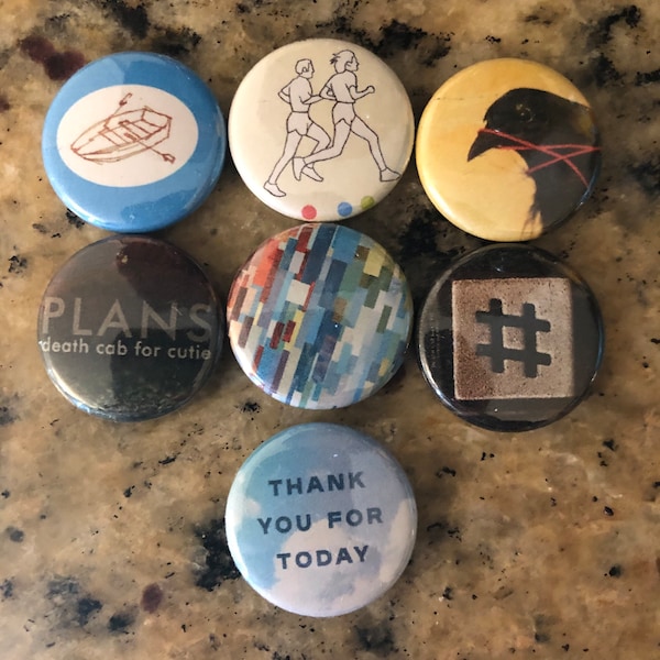 Death Cab for Cutie 1” Pinback Buttons