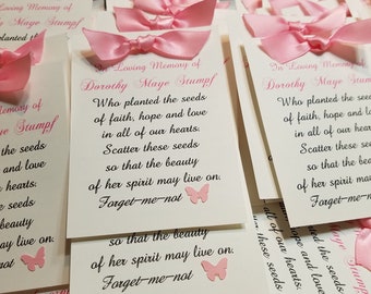Custom Memorial Seed Packets