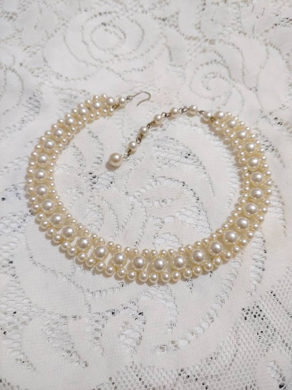 Gorgeous creamy ivory pearl adjustable necklace- i