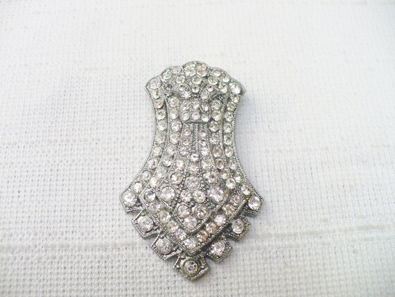 STUNNING Vintage Authentic 1920s Art Deco Clip  -… - image 1