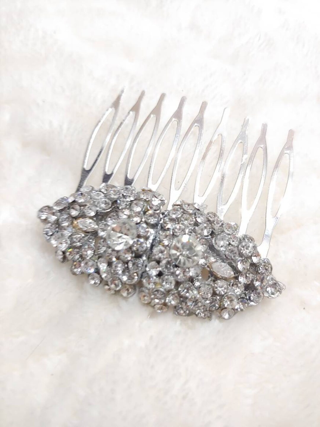 Authentic Vintage 1920s Art Deco RHINESTONE Hair Comb  display picture 3