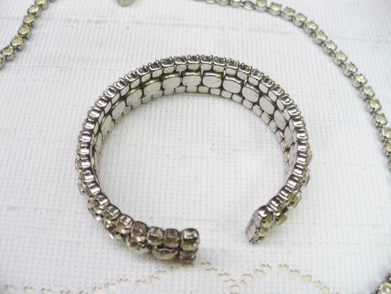 Lovely Vintage Rhinestone Bracelet and Necklace S… - image 3