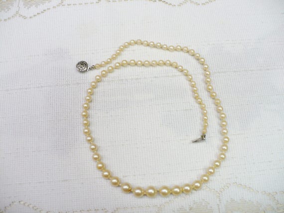 Collier Vintage Perles Argenté - Magnifique Mais Fils Cassés, à Réparer