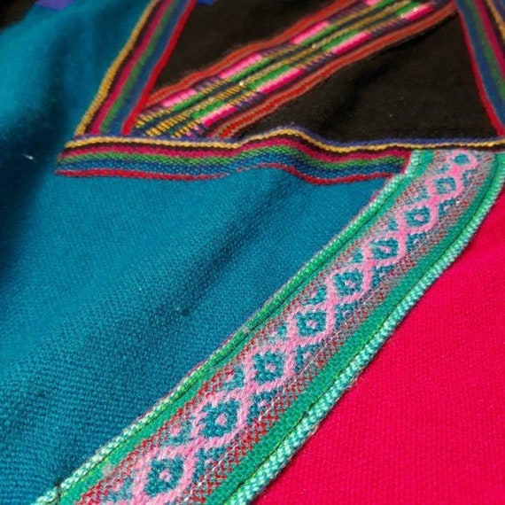 80s/90s Ecuadorian Color Block Jacket Otavalo - image 5