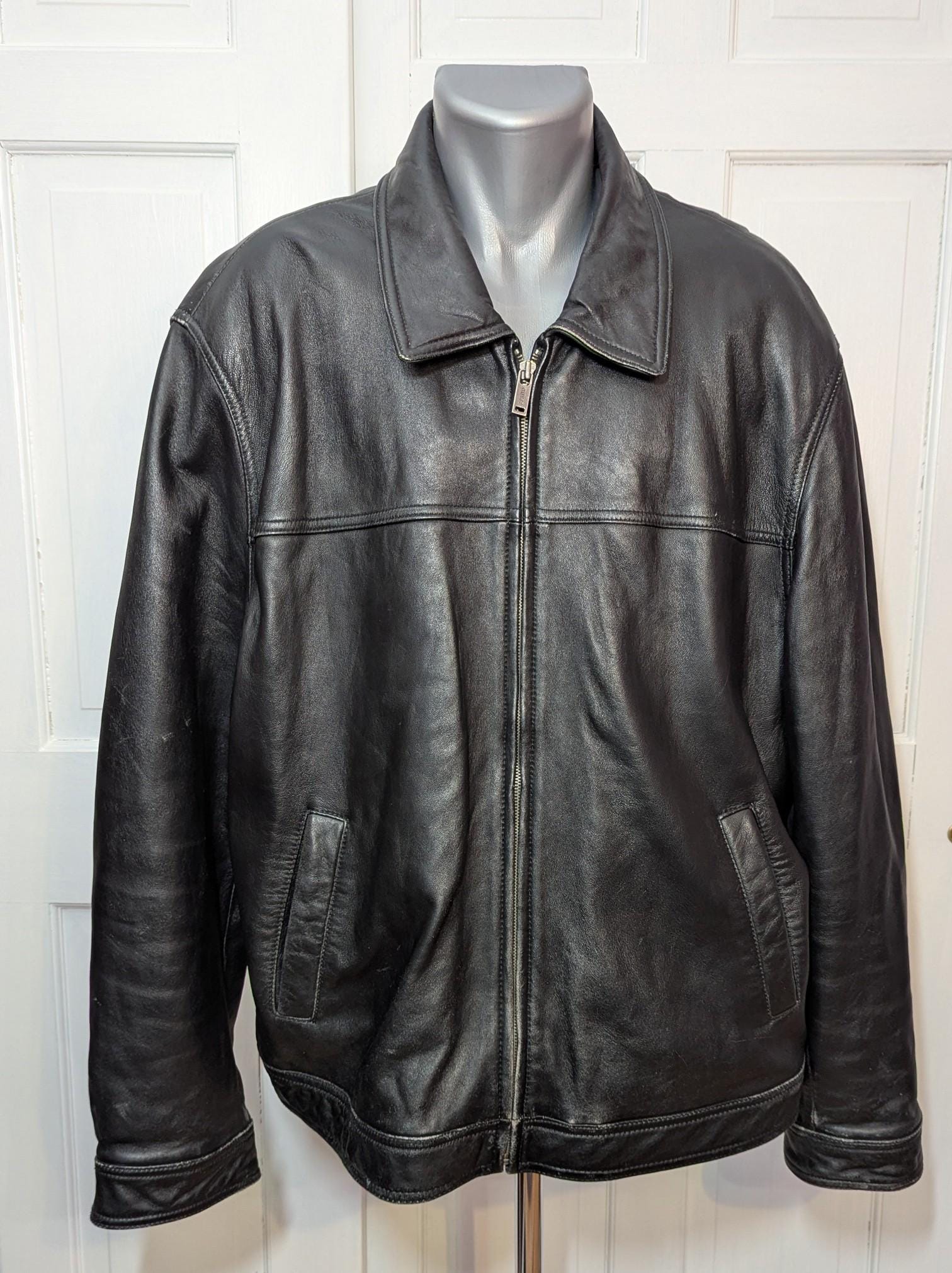Guess Leather Jacket - Etsy