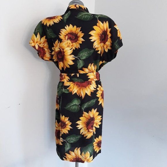 Mondi Sunflower Wrap Dress Vintage 1990s, Medium, M… Gem