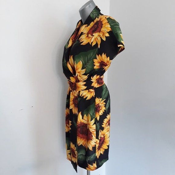 Mondi Sunflower Wrap Dress Vintage 1990s, Medium, M… Gem