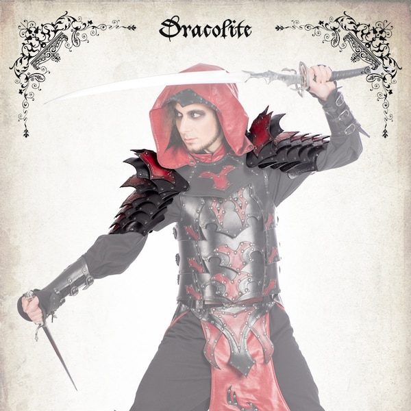 Mordred dark lord pauldrons armor for LARP, action roleplaying and cosplay