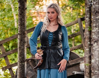 Lagertha Bustier Viking top - Norse corset for women, LARP costume and shield-maiden cosplay