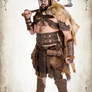 Complete barbarian warrior armor for LARP, action roleplaying and cosplay