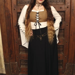 Dixie Bustier Medieval clothing blouse - Steam punk shirt for LARP, victorian costume and cosplay