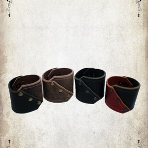 Jester real leather Bracelet for LARP, action roleplaying and cosplay