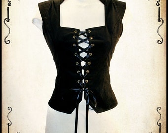 Baronnesse  Bustier Steampunk clothing blouse - Medieval shirt for LARP, victorian costume and cosplay