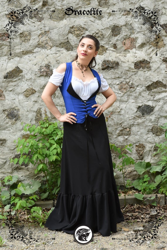 Breton Bustier Medieval Clothing Blouse Renaissance Shirt for LARP,  Victorian Costume and Cosplay 