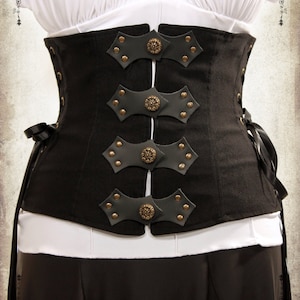 Emilie underbust Steampunk clothing - Medieval underbust for victorian costume and cosplay