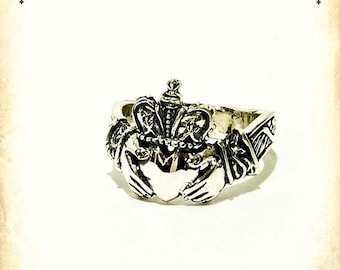 Claddagh Irish Medieval ring (Men) - Sterling silver 925