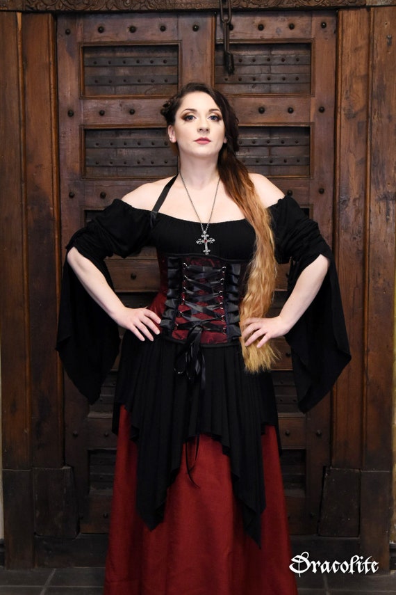 Déesse Blusa de ropa medieval Camisa gótica Etsy España