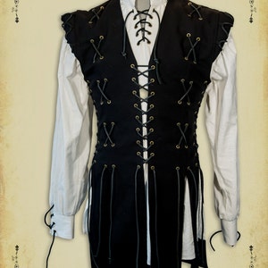 Chevalier Doublet medieval jacket - Renaissance vest for men, LARP, costume and cosplay