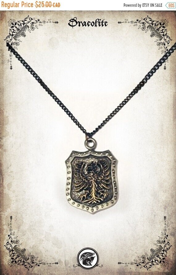 Rampant eagle pendant jewelry Handmade pendant