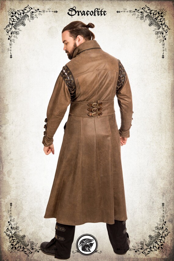 Leather Sir Jones Frock Coat Medieval 