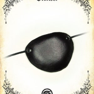Leather eye patch, pirate eyepatch for LARP, action roleplaying and cosplay
